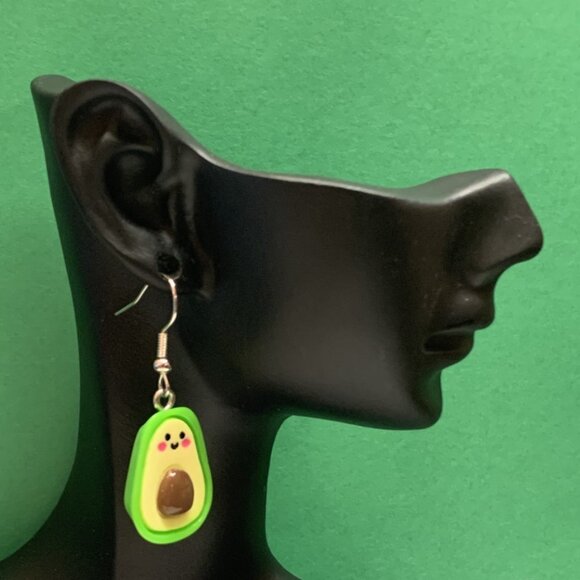 Avocado Earring, Vegetable Earring, Funny Food Earring, Gift Idea, Taco Tuesday - Picture 3 of 6